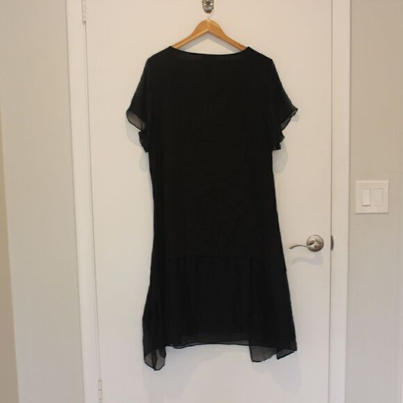 NEW Estelle Black shadow v neck Short Sleeve Dress Women. 2x - Picture 3 of 13